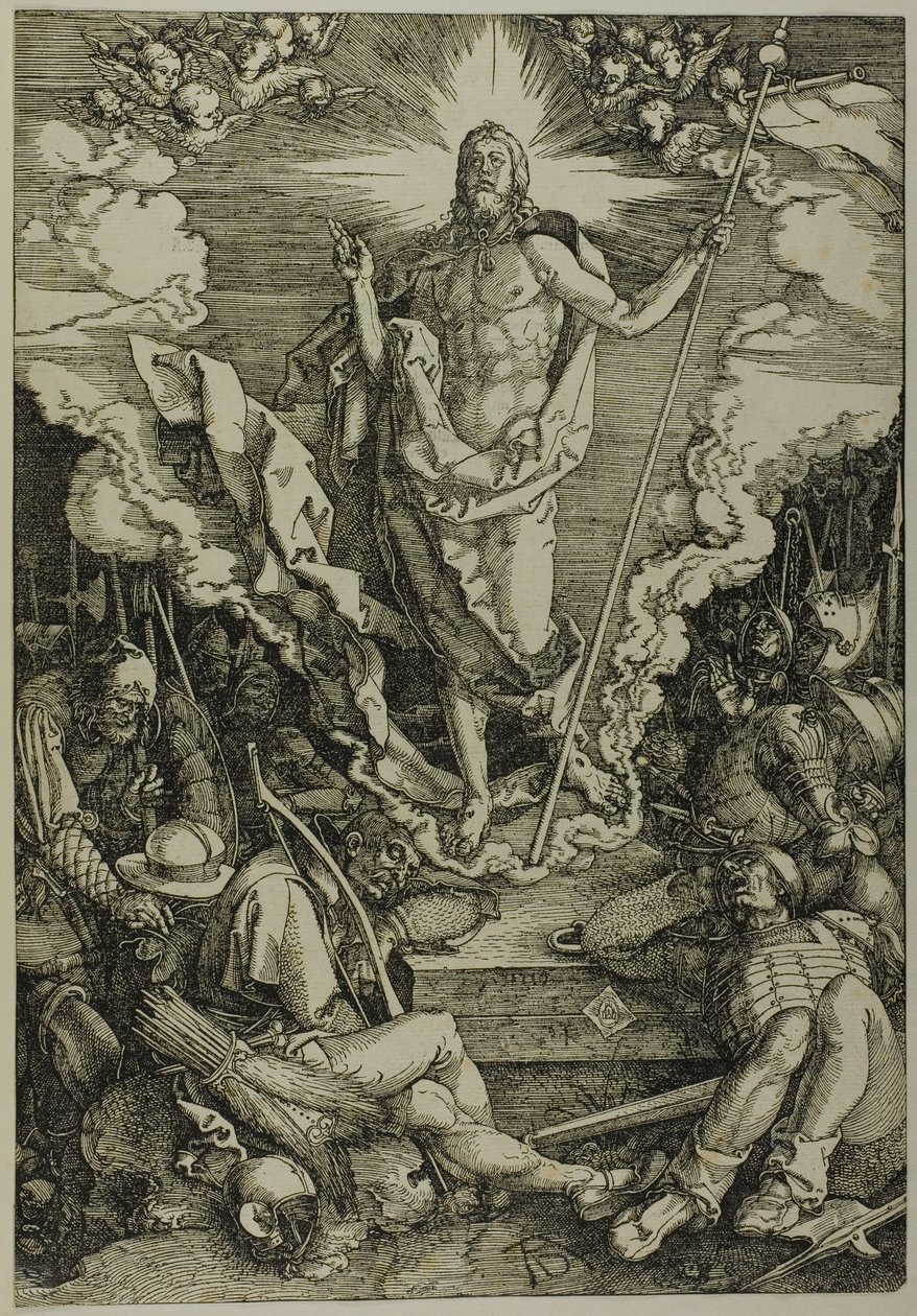 Oppstandelsen, fra The Large Passion av Albrecht Dürer