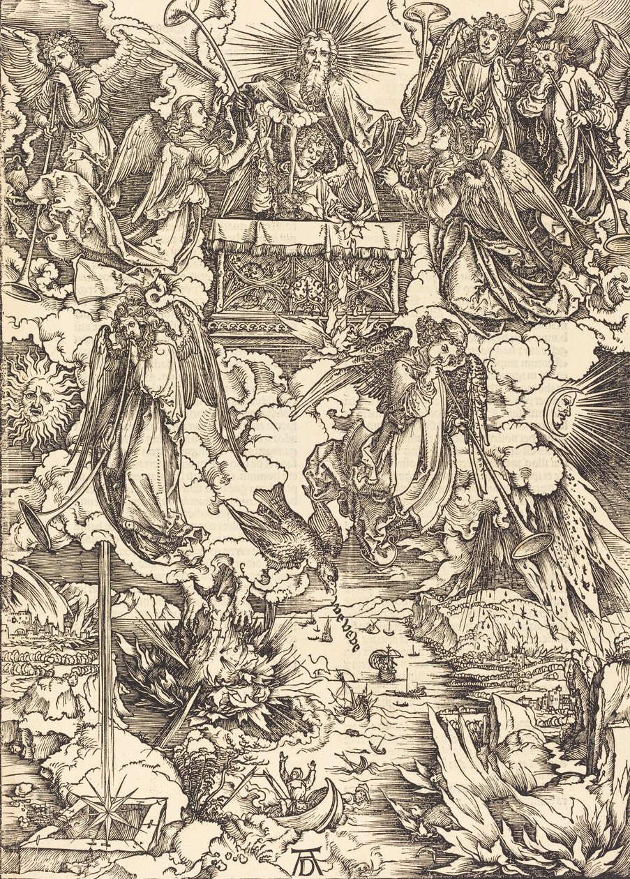 De syv englene med trompetene, 1498. av Albrecht Dürer
