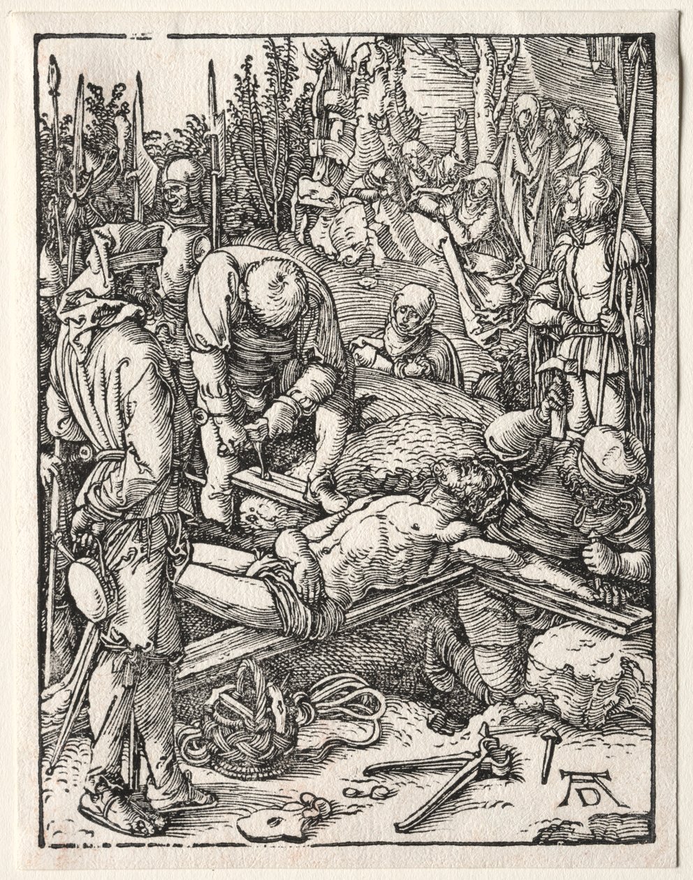 Den lille lidenskapen: Kristus blir naglet til korset, 1509-1511. av Albrecht Dürer