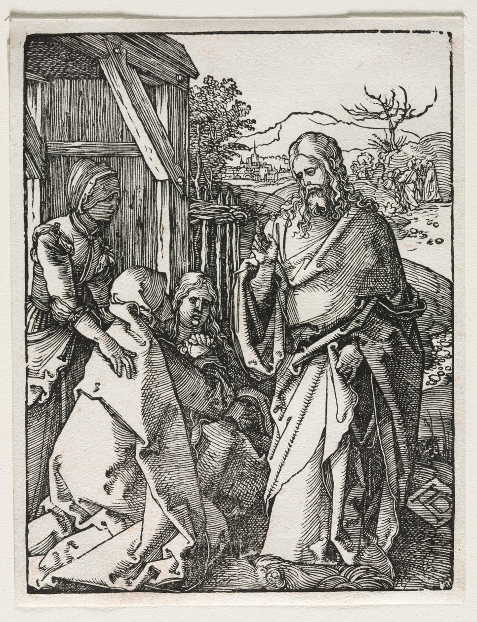 Den lille lidenskapen: Kristus tar avskjed med jomfruen. av Albrecht Dürer