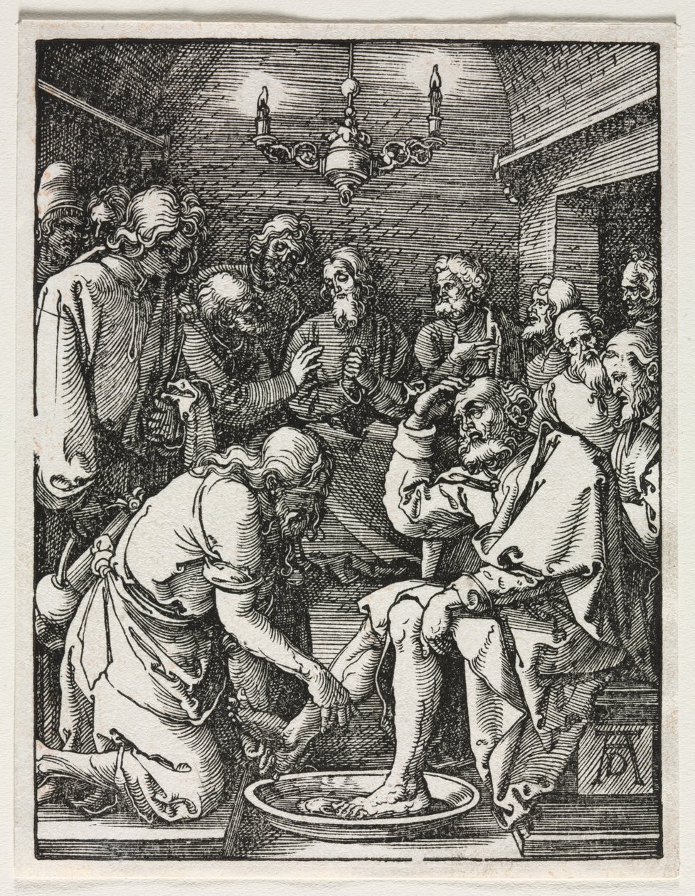 Den lille lidenskapen: Kristus vasker St. Peters føtter av Albrecht Dürer