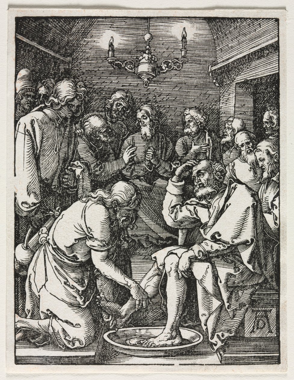 Den lille lidenskapen: Kristus vasker St. Peters føtter. av Albrecht Dürer