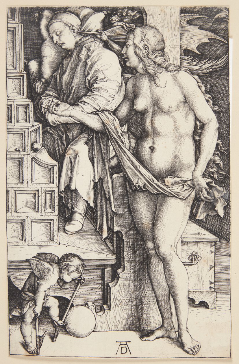 The Temptation of the Idler - Drømmen om legen av Albrecht Dürer