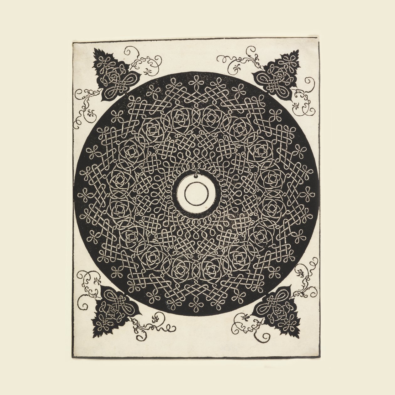 Den tredje knuten (interlace-mønster med hvit medaljong) av Albrecht Dürer