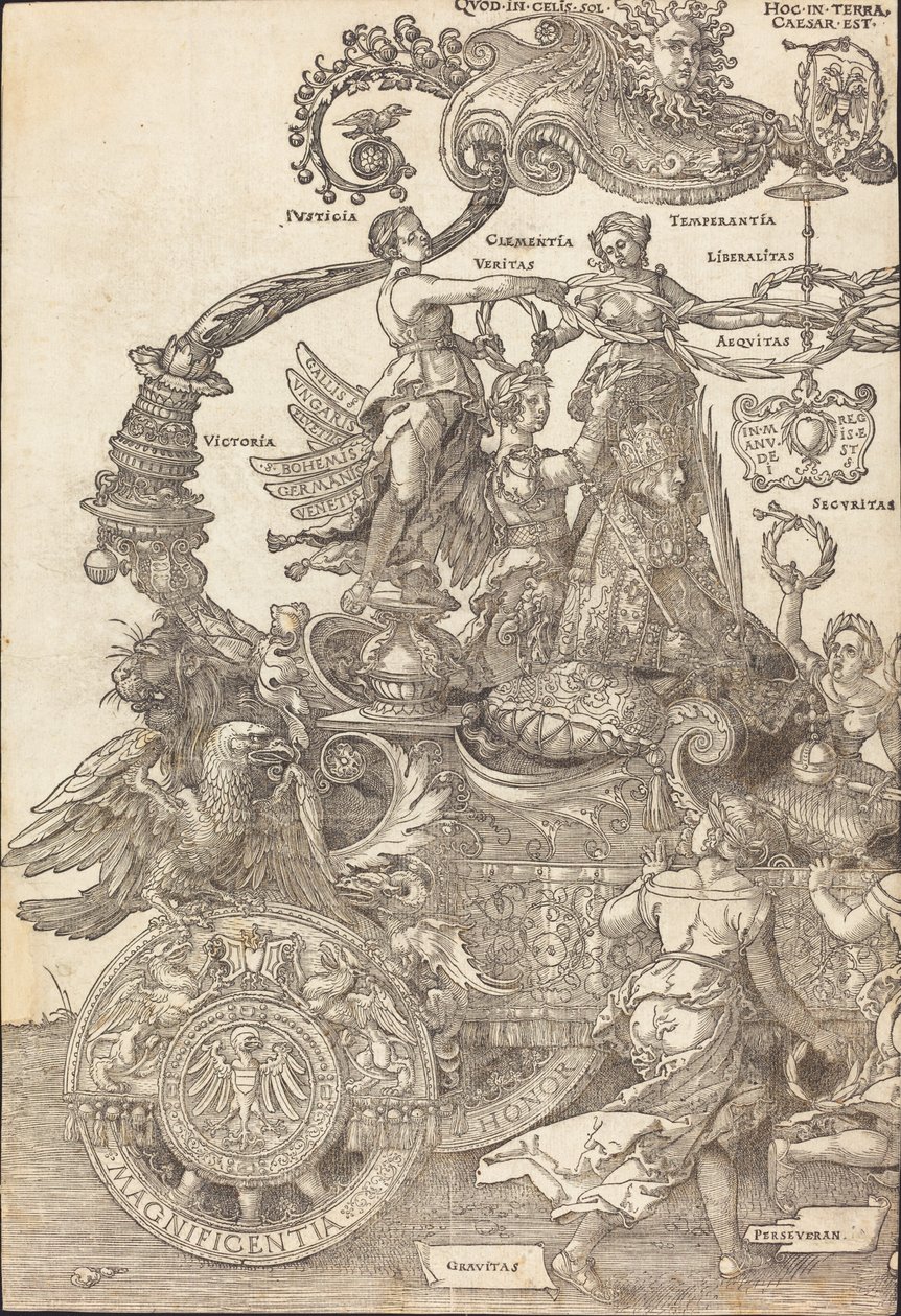 The Triumphal Chariot of Maximilian I (The Great Triumphal Car) [plate 1 av 8] av Albrecht Dürer