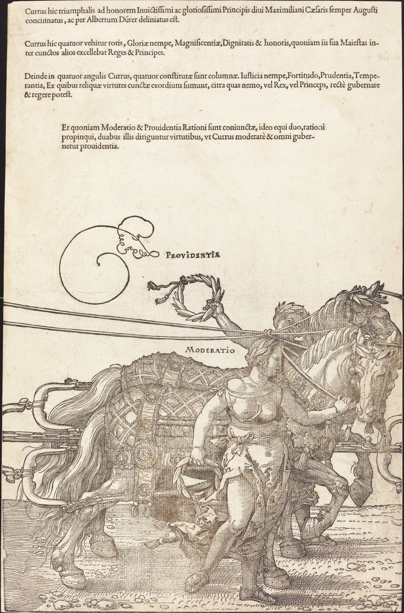 The Triumphal Chariot of Maximilian I (The Great Triumphal Car) [plate 3 av 8] av Albrecht Dürer