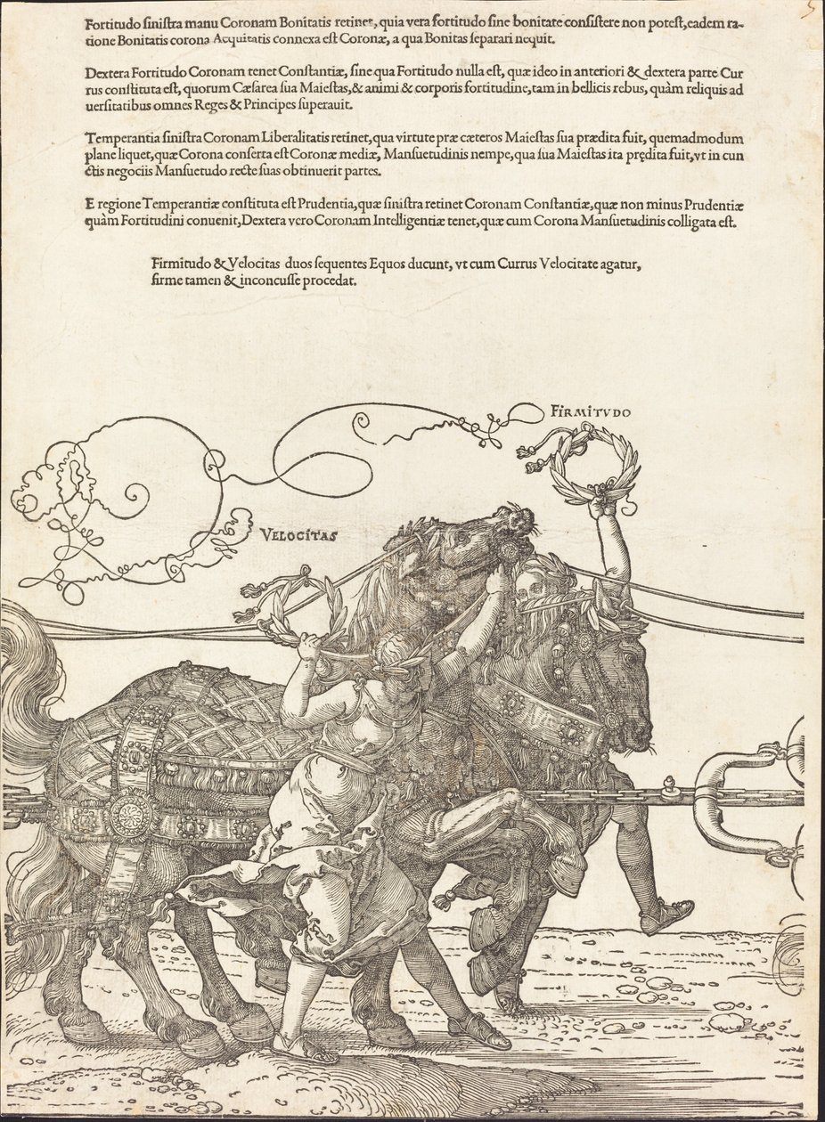 The Triumphal Chariot of Maximilian I (The Great Triumphal Car) [plate 5 av 8] av Albrecht Dürer