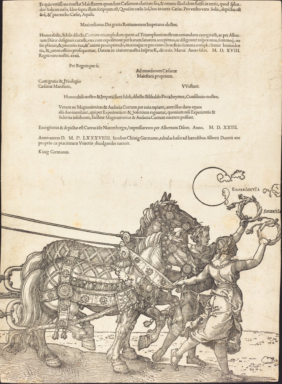 The Triumphal Chariot of Maximilian I (The Great Triumphal Car) [plate 8 av 8] av Albrecht Dürer