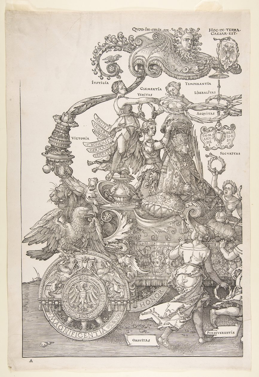 The Triumphal Chariot of Maximilian I The Great Tri..., antagelig ferdig ca. 1518, publisert 1522. av Albrecht Dürer
