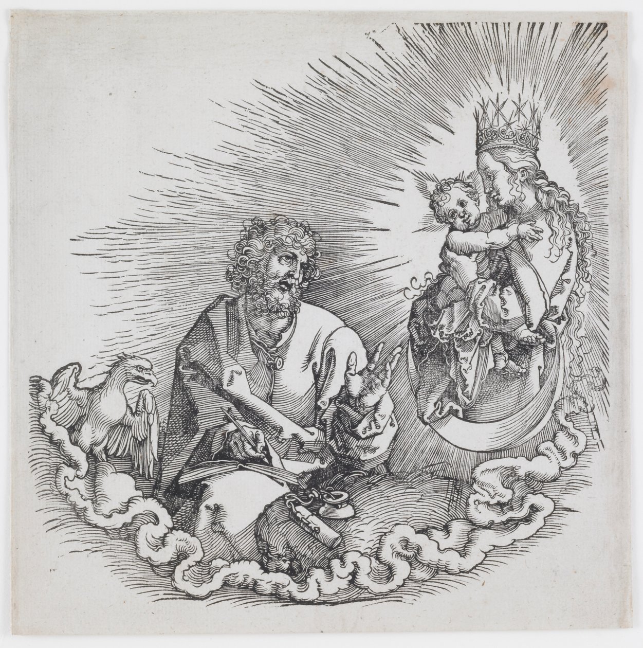 The Virgin Appearing to Saint John, fra 1511-utgaven av "The Apocalypse" av Albrecht Dürer