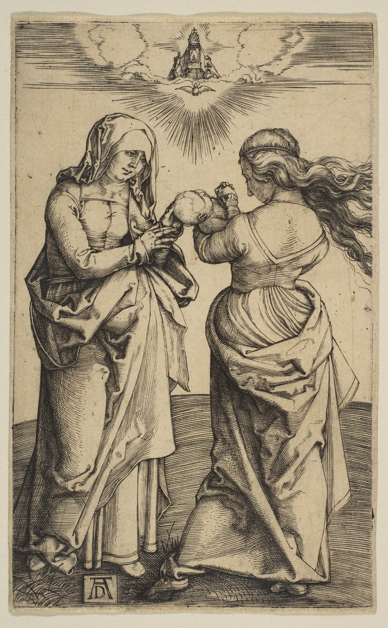 Jomfruen og barnet med spedbarnet Kristus og Saint Anne, ca. 1500. av Albrecht Dürer