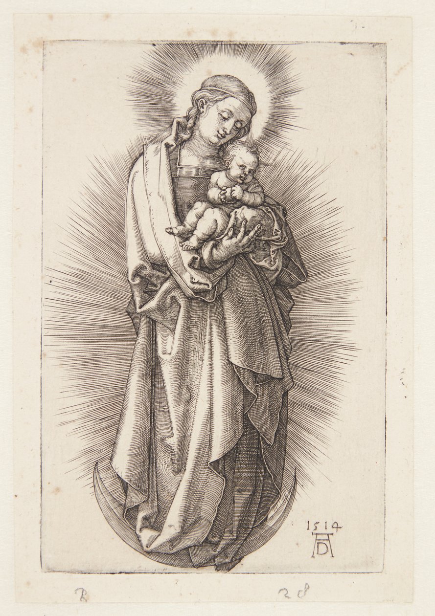 Jomfruen på halvmånen med diadem av Albrecht Dürer