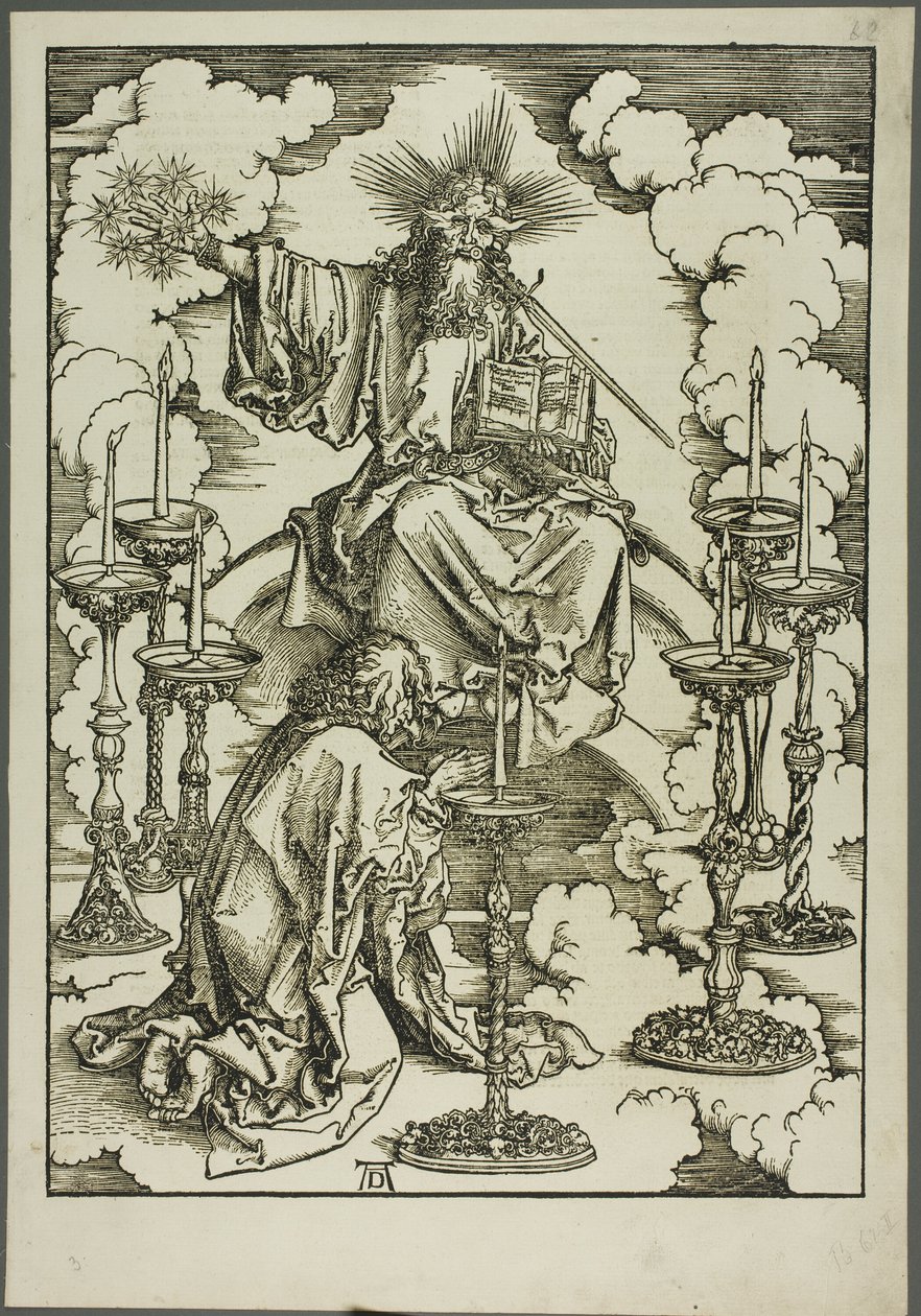 The Vision of the Seven Candlesticks, fra The Apocalypse av Albrecht Dürer