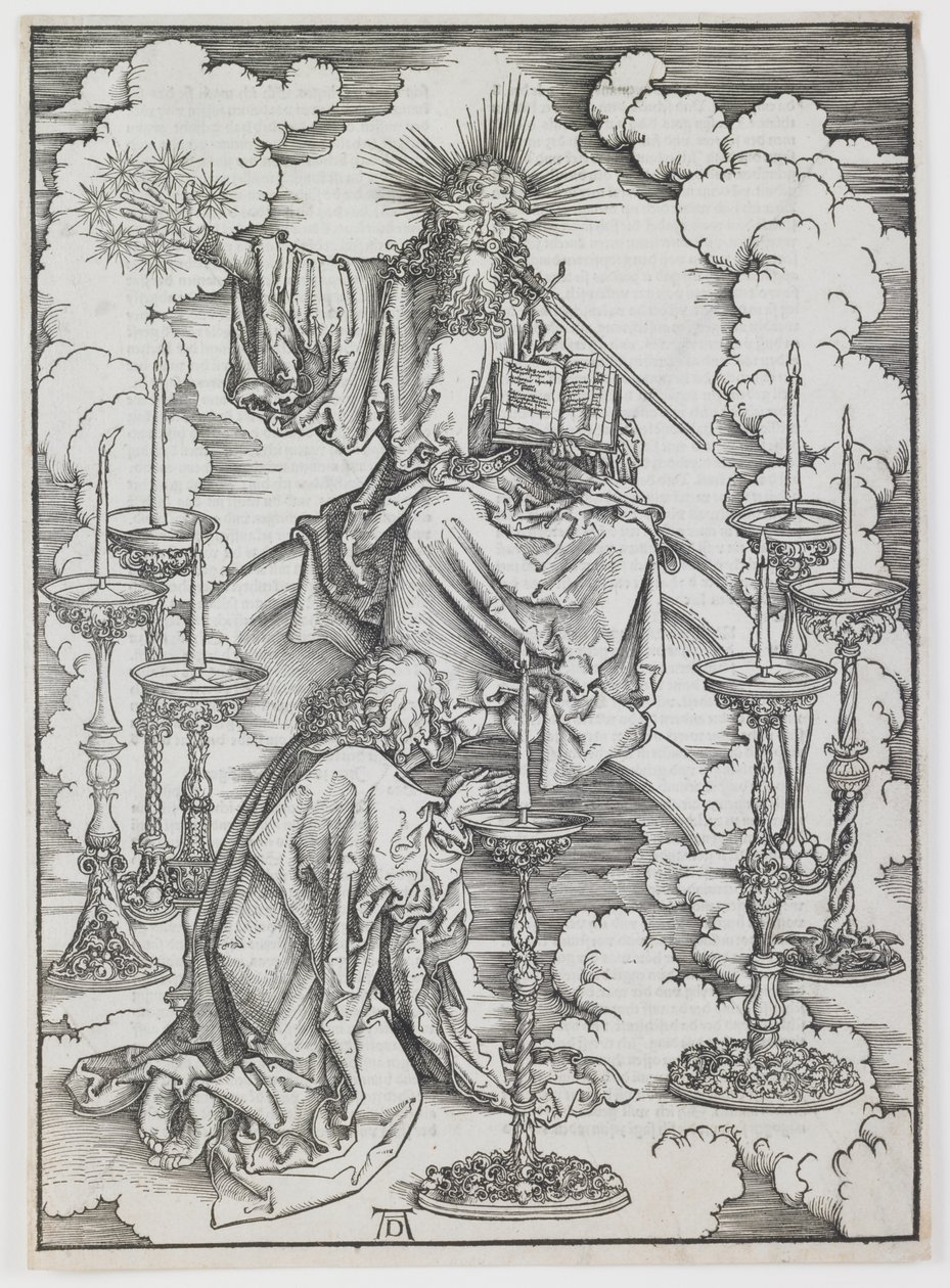 The Vision of the Seven Candlesticks, fra serien "The Apocalypse" av Albrecht Dürer