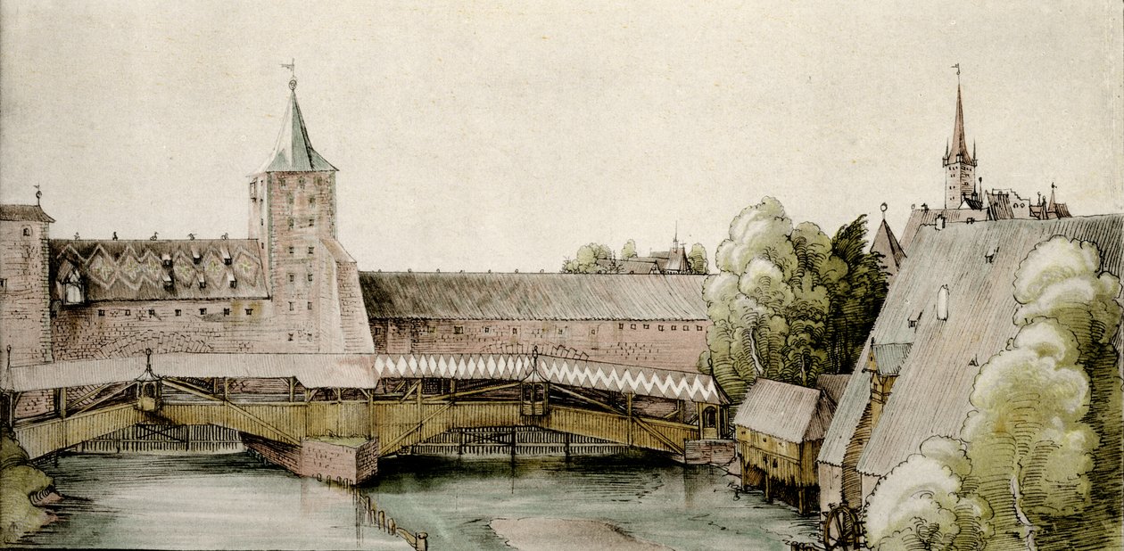 Tørrdokken på Hallertor i Nürnberg av Albrecht Dürer