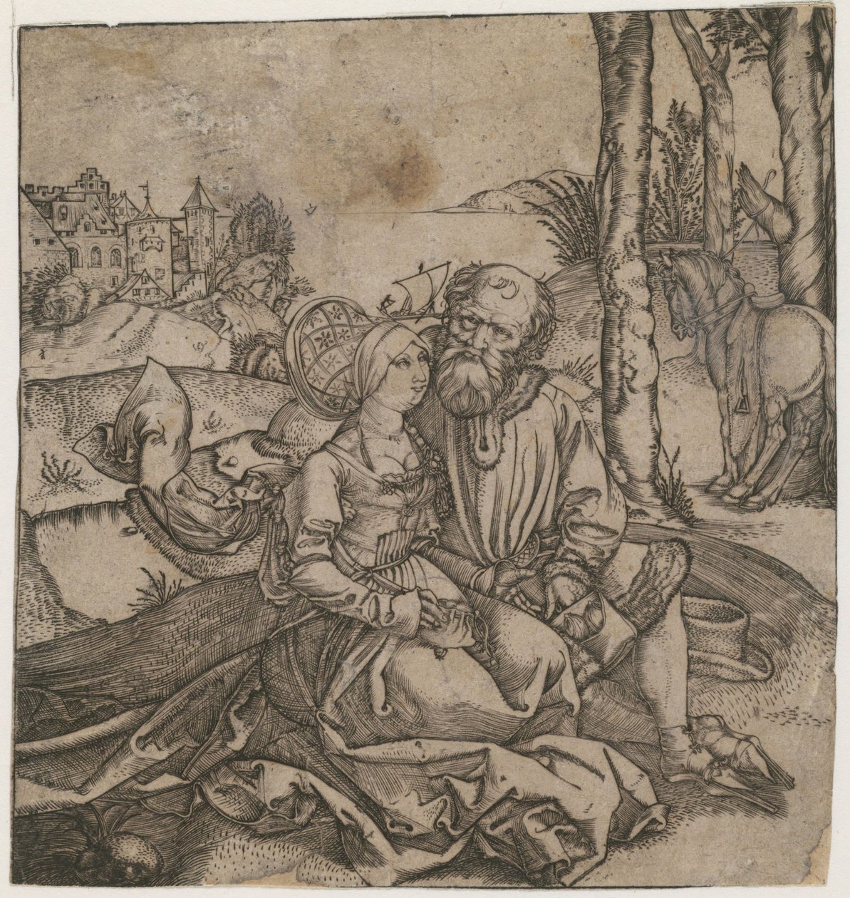 Det dårlig assorterte paret, ca. 1495 av Albrecht Dürer