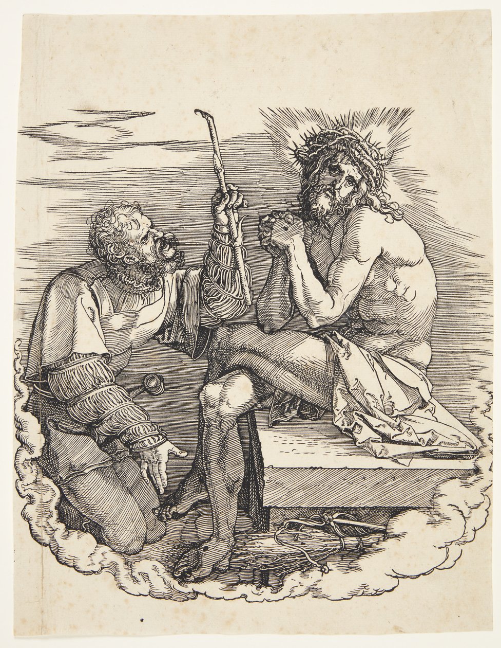 Sorgens mann hånet av en soldat av Albrecht Dürer