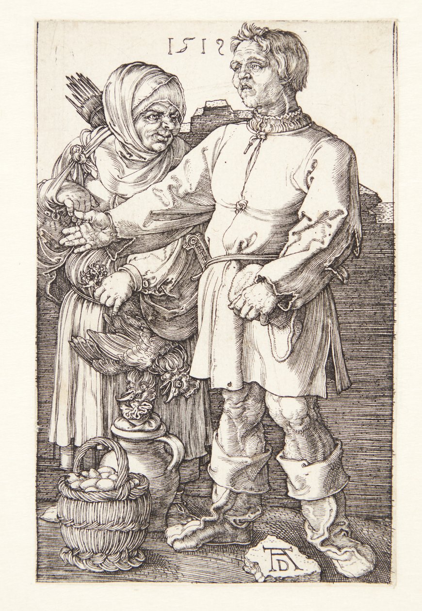 Bonden og hans kone på markedet av Albrecht Dürer
