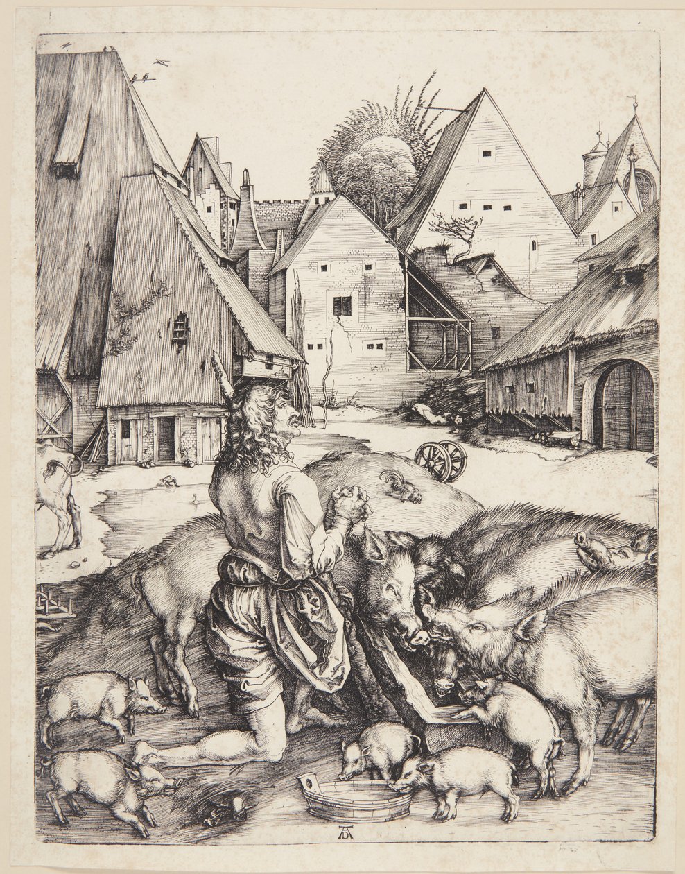 Den fortapte sønnen blant svinene av Albrecht Dürer