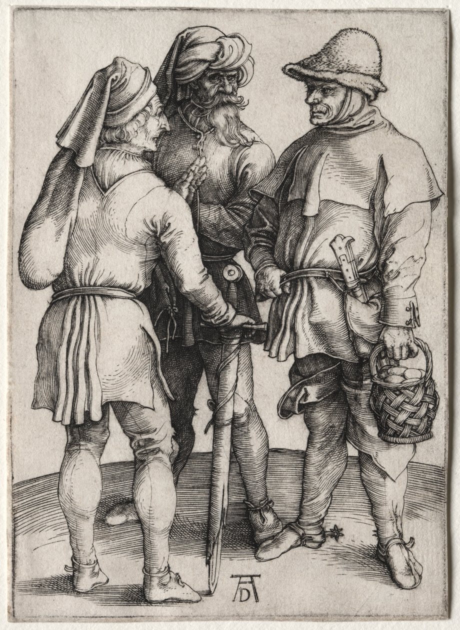 Tre bønder i samtale av Albrecht Dürer