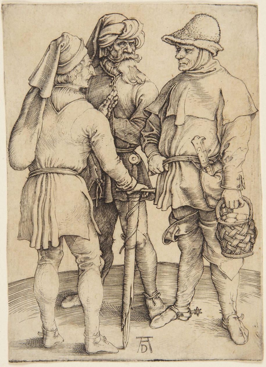 Tre bønder i samtale av Albrecht Dürer
