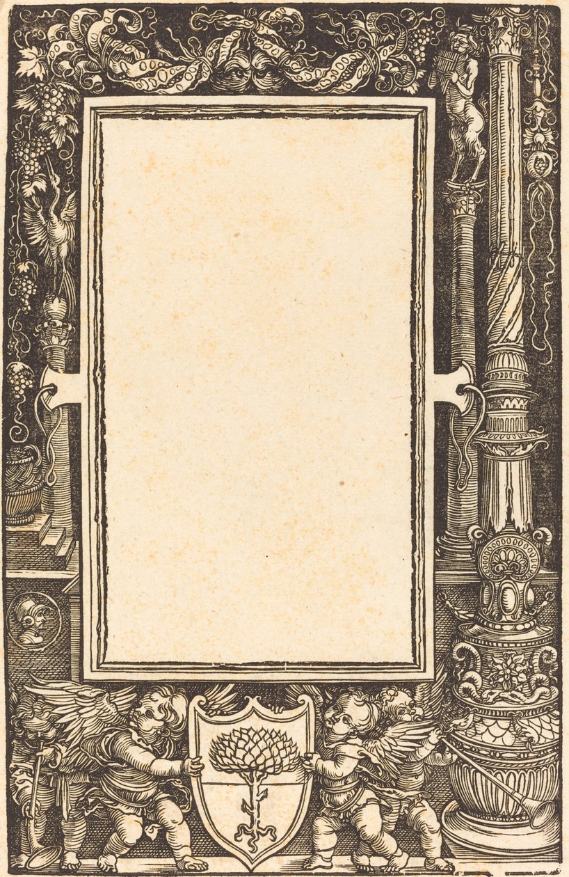 Tittelgrense med Putti som holder Pirckheimer-våpen, sannsynligvis 1513. av Albrecht Dürer