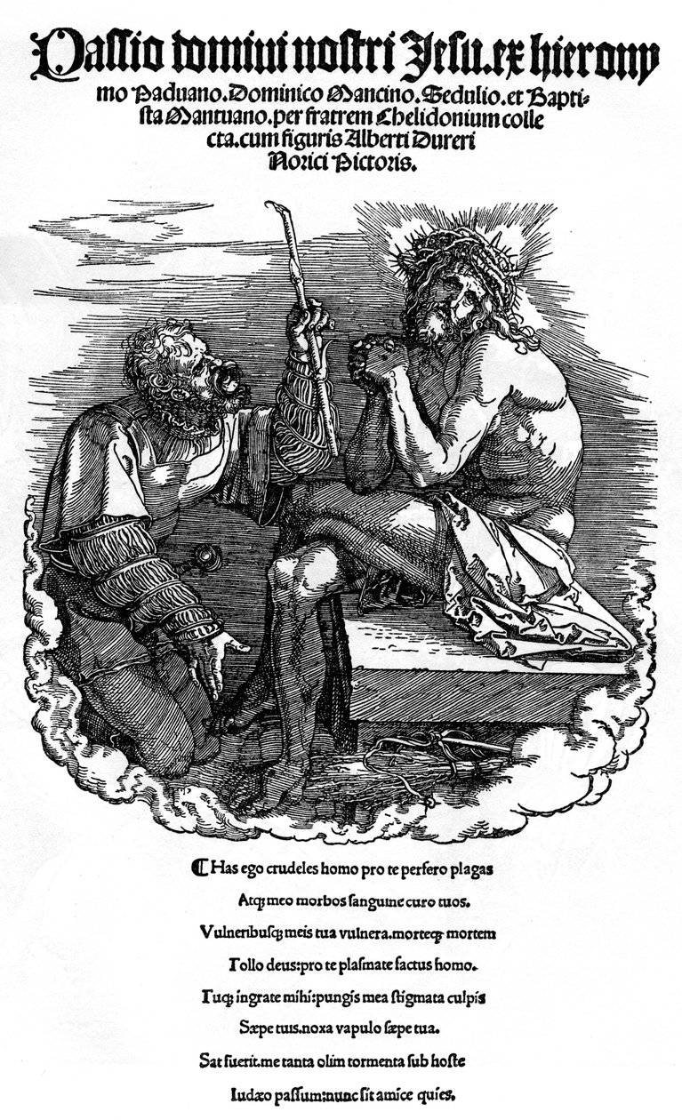 Tittelside til serien The Great Passion, 1510, 1936 av Albrecht Dürer