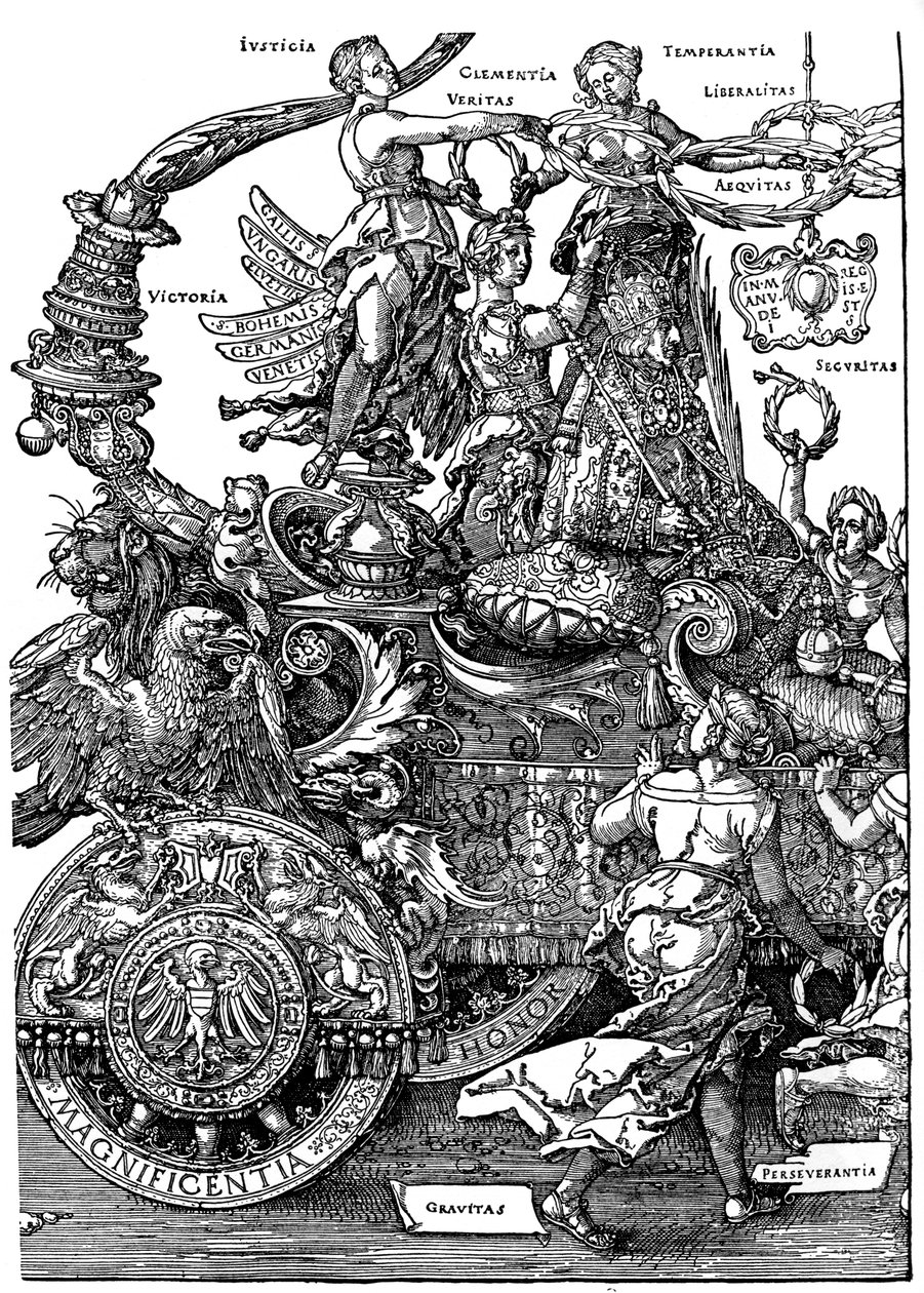 Triumfavkastning av Maximilian I, 1512-1522, 1936 av Albrecht Dürer