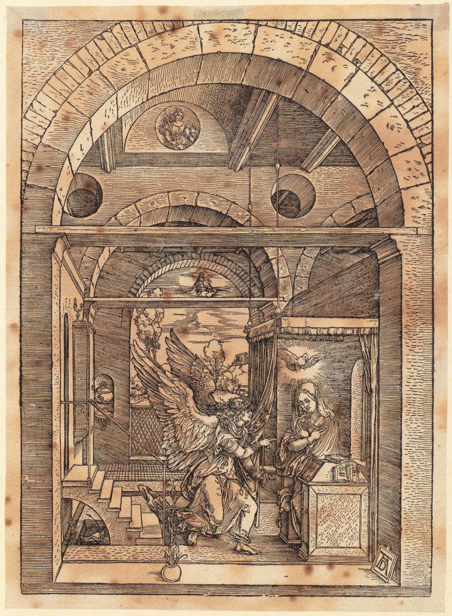 Marias forlovelse, side 7 i serien «Marias liv» av Albrecht Dürer