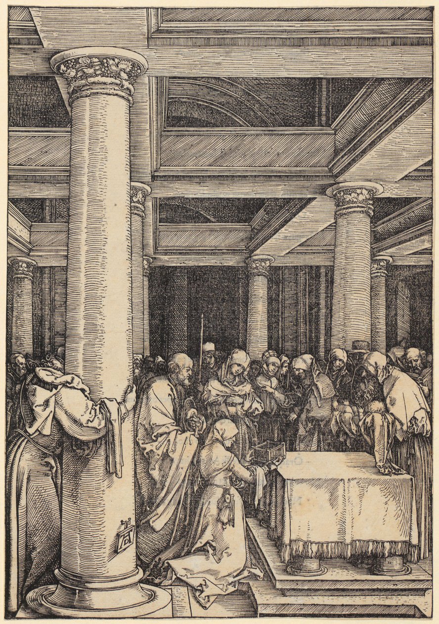Marias forlovelse, blad 7 fra serien «Jomfru Marias liv» av Albrecht Dürer
