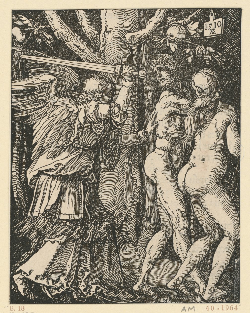 Utdrivelsen fra paradiset (Den lille pasjonen) av Albrecht Dürer