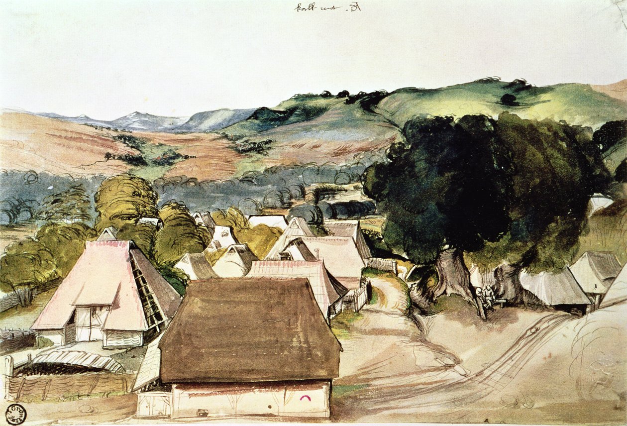 Utsikt over Kachreuth, nær Nürnberg, 1511 (wc på papir) av Albrecht Dürer