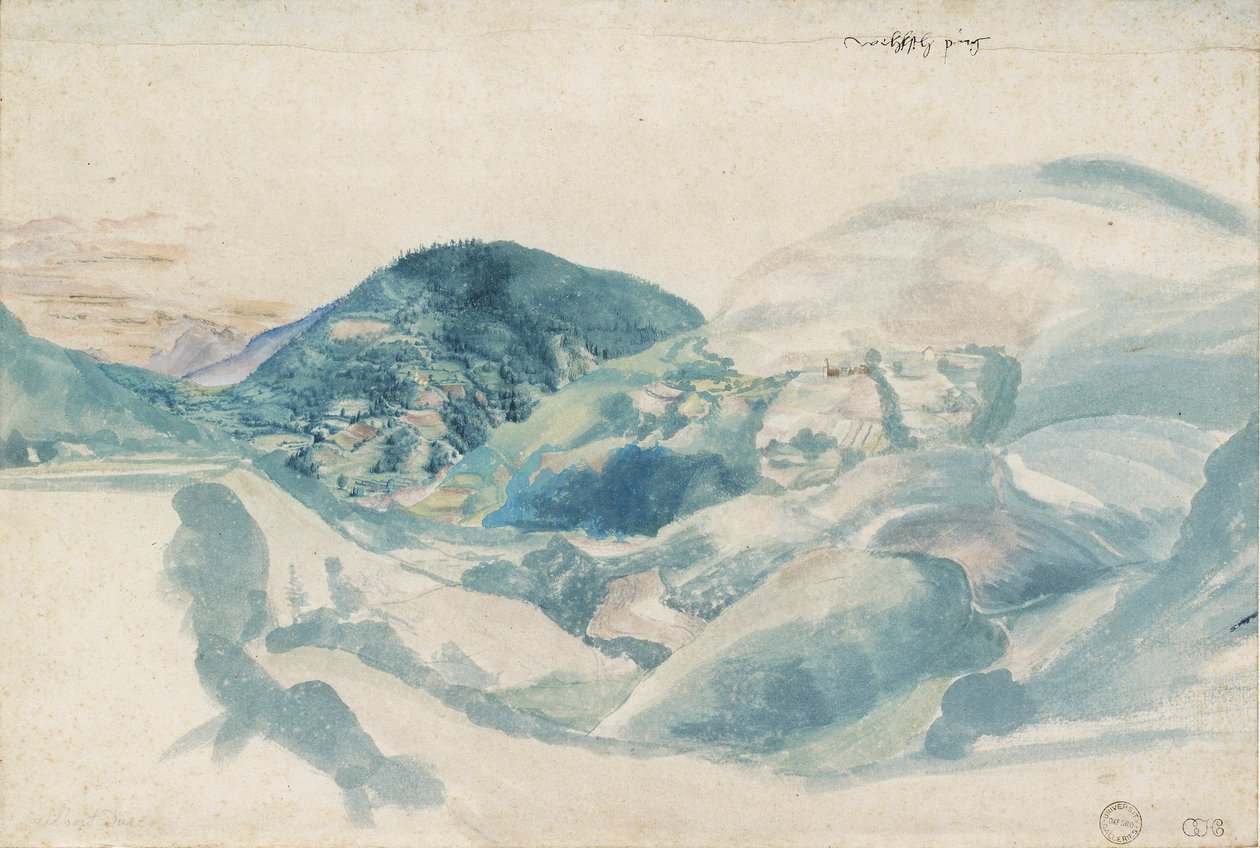 Utsikt over Val de Cembra Wehlsch pirg, c1500-1528 av Albrecht Dürer