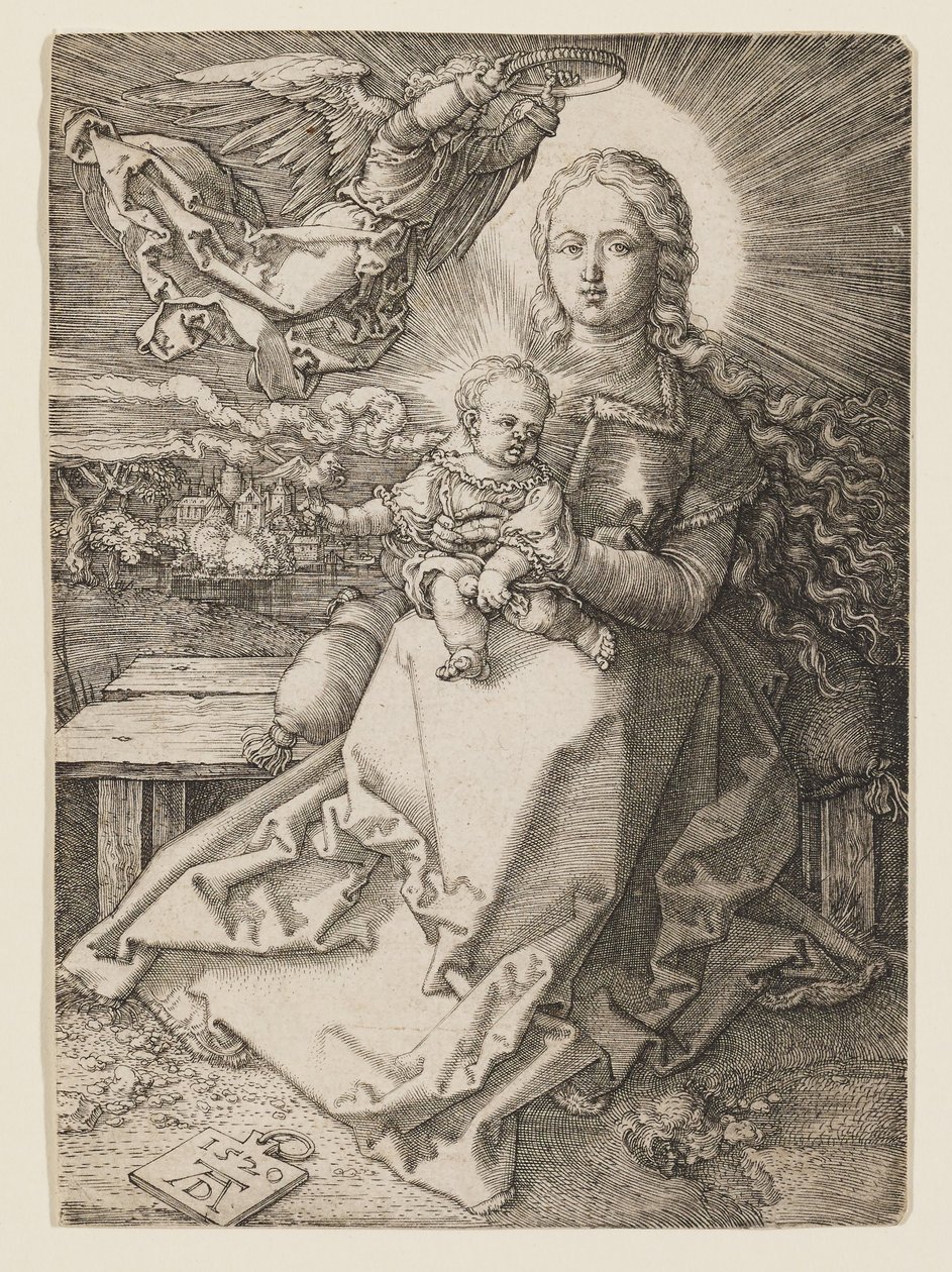 Jomfruen kronet av en engel av Albrecht Dürer