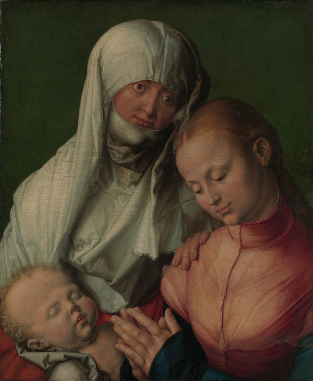 Jomfru og barn med den hellige Anne, ca. 1519 (olje på lind) av Albrecht Dürer