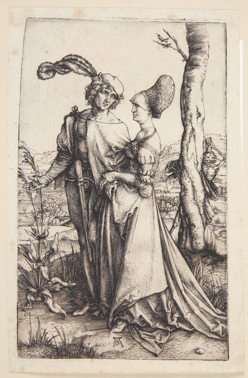 Ungt par truet på livet av Albrecht Dürer