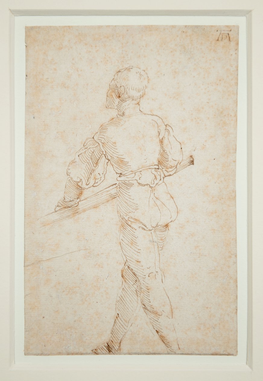 En mann med en åre, ca. 1520-21 (penn og brunt blekk på papir) av Albrecht Dürer