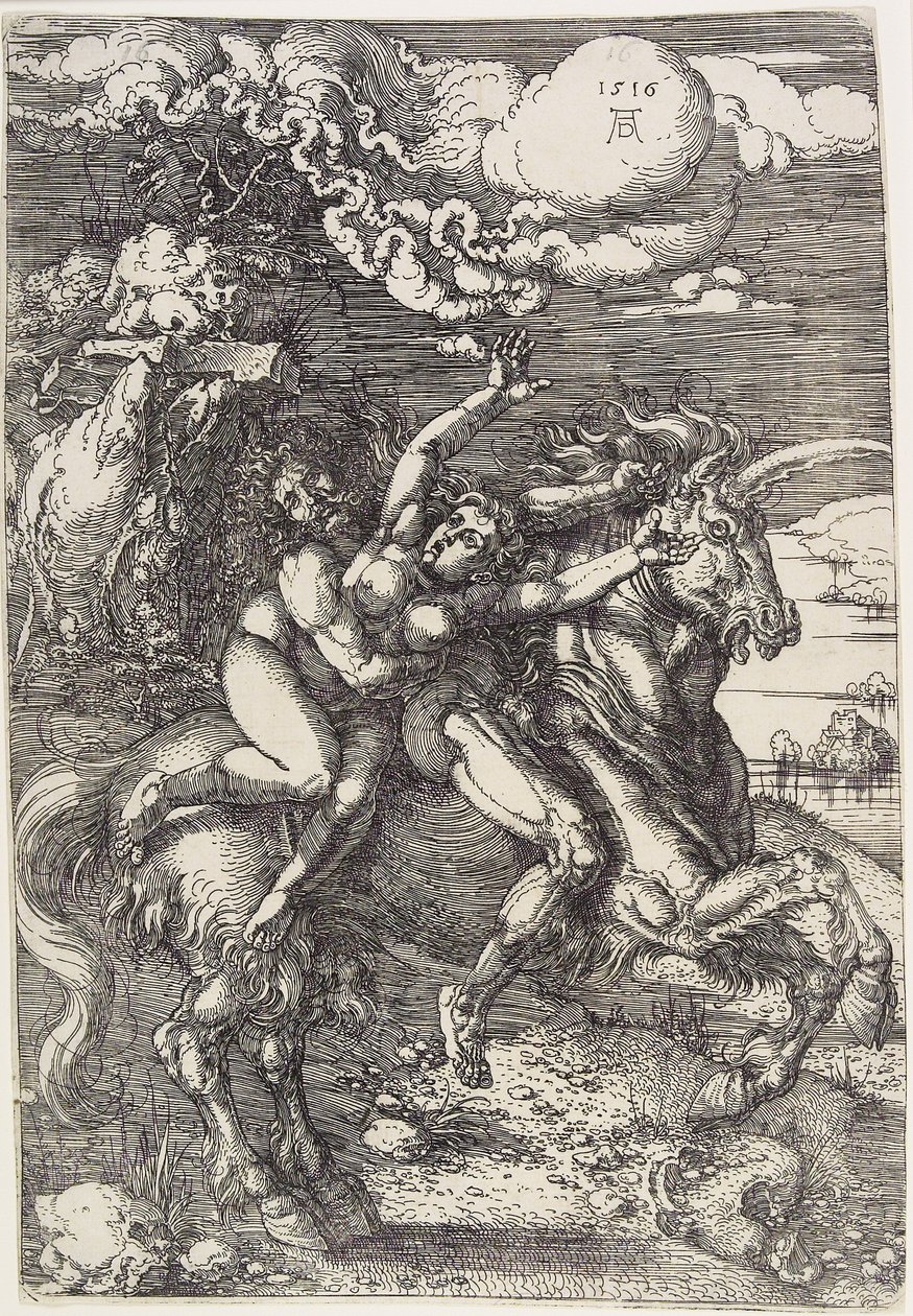 Bortføring på en enhjørning av Albrecht Dürer