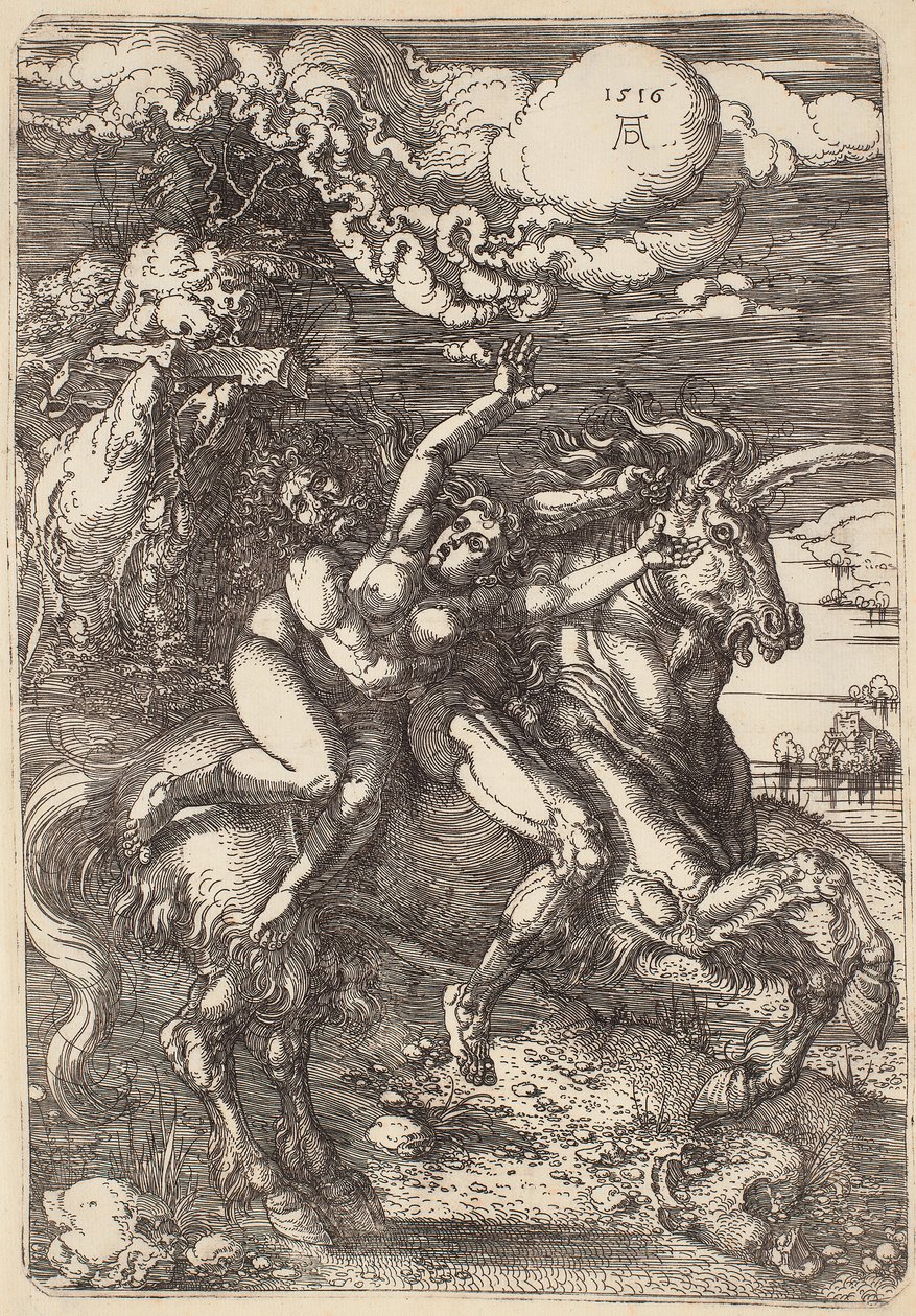 Bortføring på en enhjørning av Albrecht Dürer