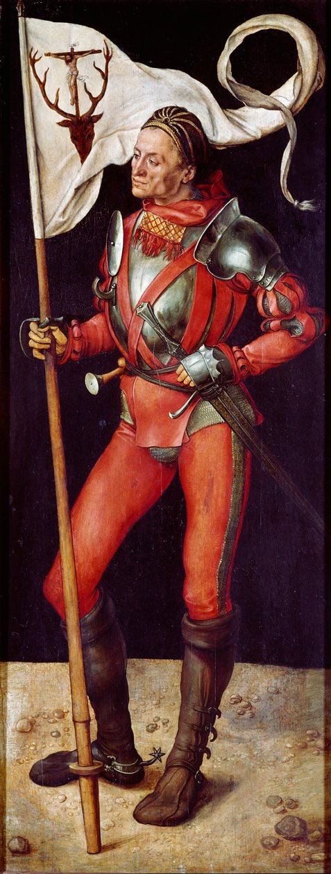 Altertavle Paumgartner: “” Saint Eustachius”” Maleri av Albrecht Durer (1471-1528) 1504 ca. Sol. 157x61 cm München, Alte Pinakothek av Albrecht Dürer