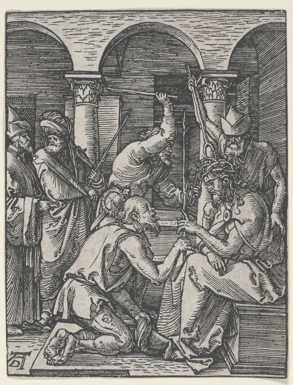 Kristus kronet med torner, ca. 1510 (tresnitt) av Albrecht Dürer