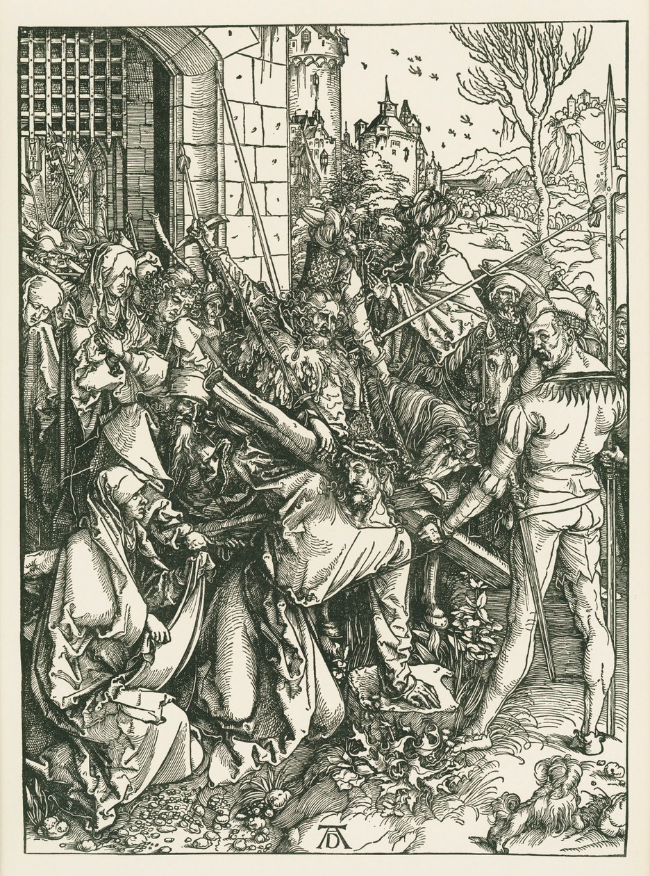 Kristus bærer korset, ca. 1498–99 (tresnitt) av Albrecht Dürer or Duerer