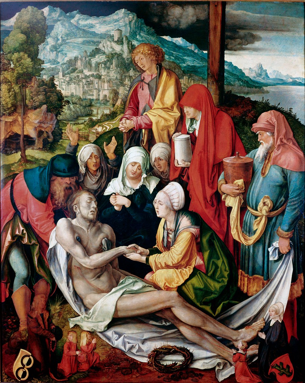 Deponeringsmaleri av Albrecht Durer (1471-1528) 1500 ca. Dim. 151x121 cm München, Alte Pinakothek av Albrecht Dürer