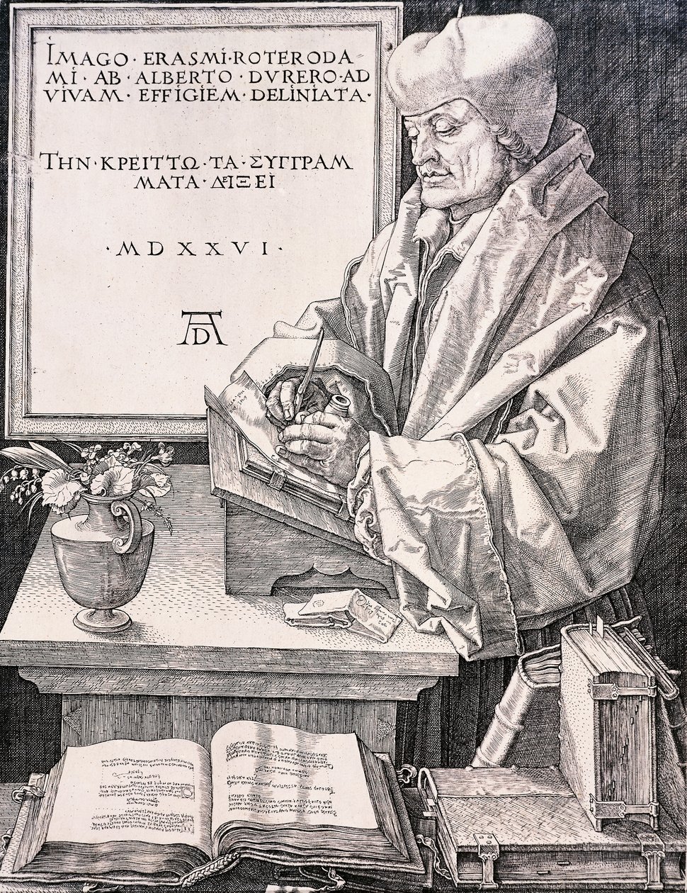 Erasmus av Rotterdam (Rotterdam 1466-1469 - Basel 1536), humanist og teolog av Albrecht Dürer