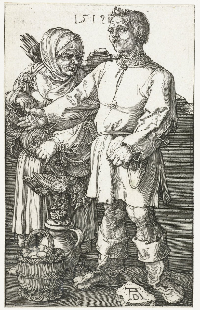 Bondepar på markedet av Albrecht Dürer or Duerer