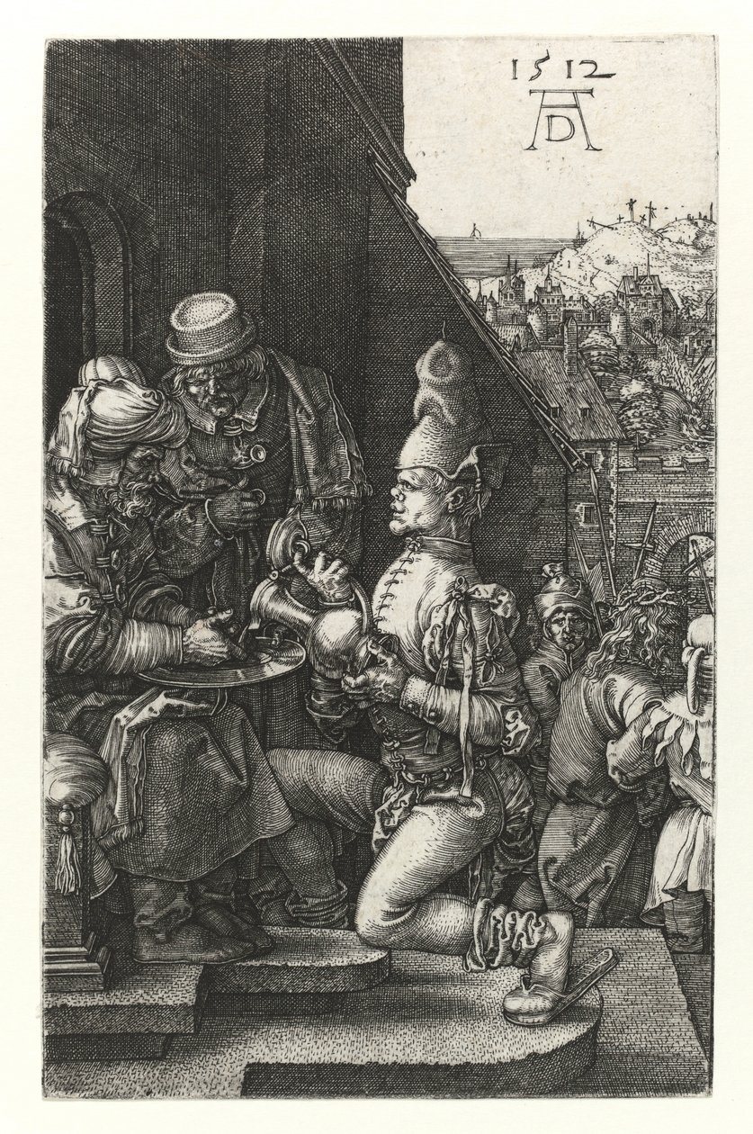 Pilatus vasker hendene, 1512 av Albrecht Dürer