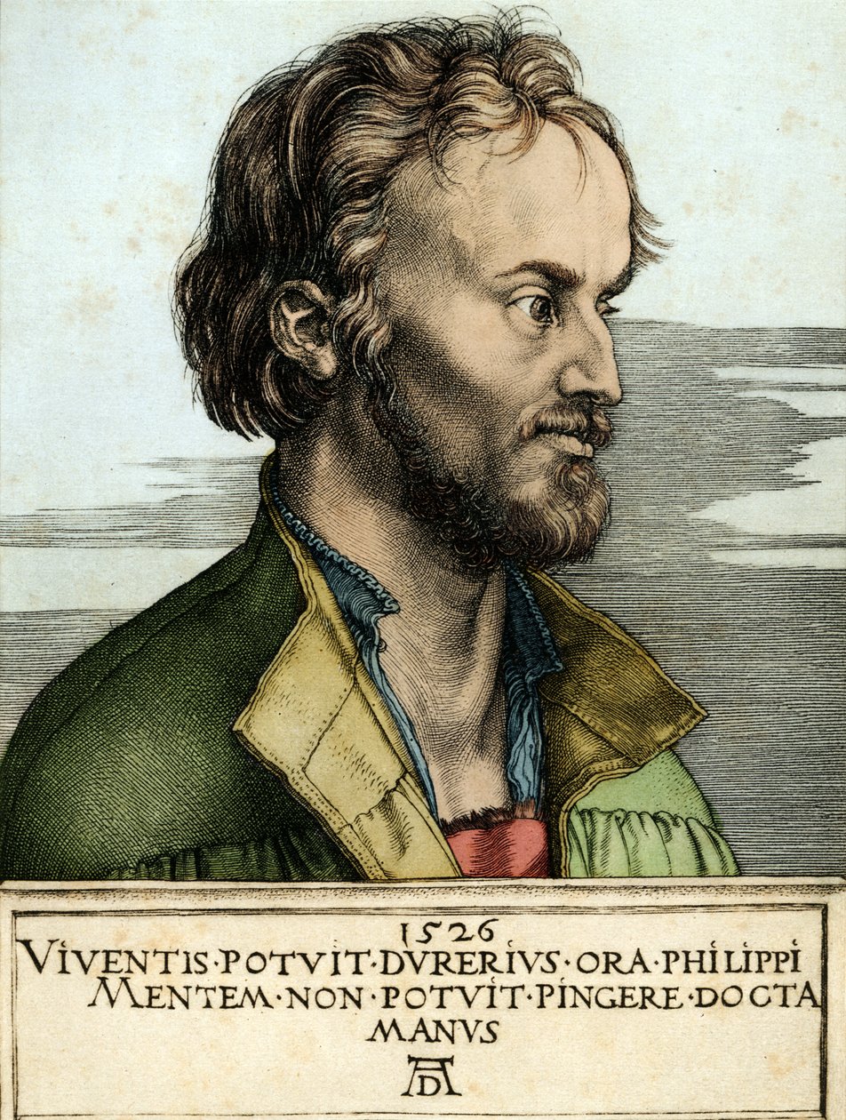 Portrett av Filippo MELANTONE (gravering) av Albrecht Dürer