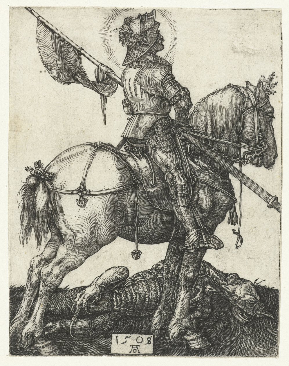 Saint George og dødsdragen av Albrecht Dürer or Duerer