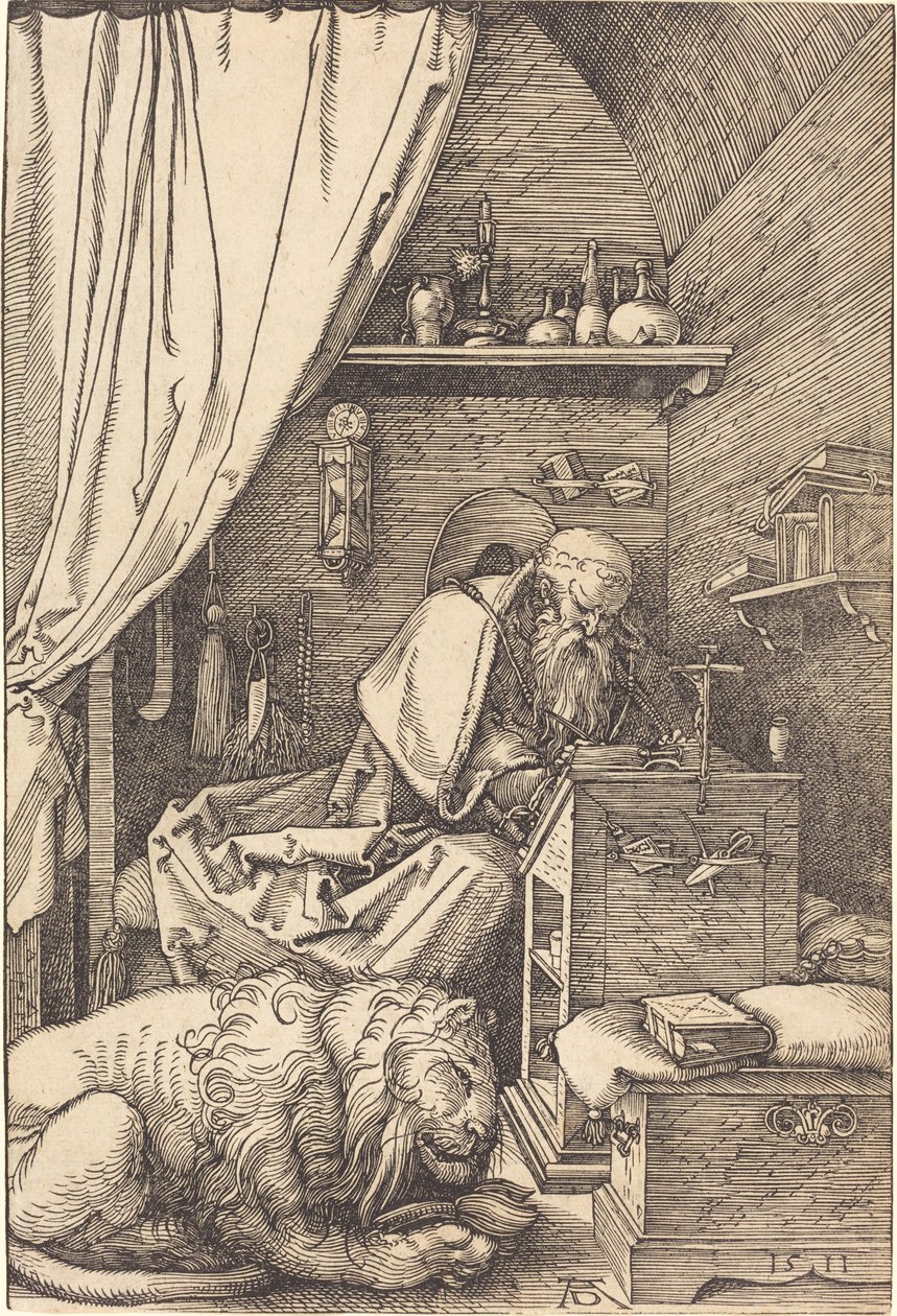 Den hellige Hieronymus i sin celle av Albrecht Dürer