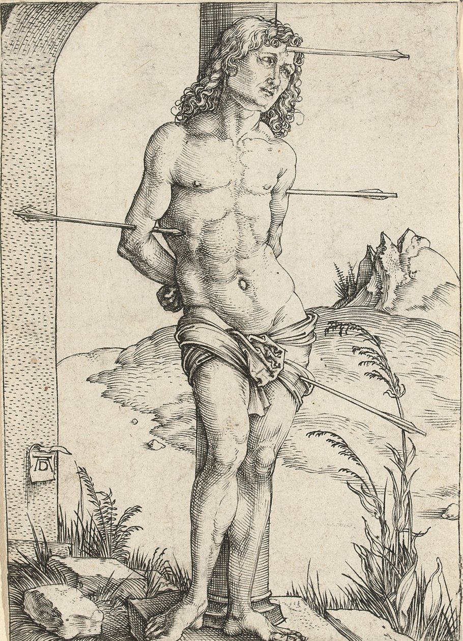 Saint Sebastian bundet til en kolonne, ca. 1499 av Albrecht Dürer